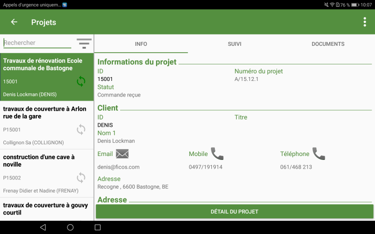 Projects Module Mobile App For Construction Hit Mobile